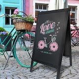 thumbnail of Securit® Duplo tableau de trottoir avec cadre en pin laqué