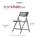 thumbnail of Set de 4 sillas plegables ultraligeras de color gris modelo Aran Chair New Zown Classic