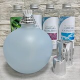thumbnail of Lampe catalytique bleu-gris mat + Parfum Cotton Clean 500 ml - Élimine les mauvaises odeurs et les impuretés, parfume et améliore la qualité de l'air
