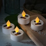 thumbnail of LED Solar Teelichter Garten Outdoor Solar Kerze H: 5,5cm weiß 4 Stück