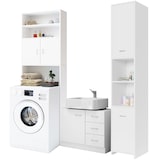 thumbnail of CASARIA® Badmöbel Set Waschbeckenunterschrank Badezimmerhochschrank Waschmaschinenschrank