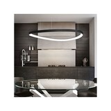 thumbnail of gemini sp d105 on-off 2700k, luminária de suspensão circular em alumínio preto com luz led, ideal lux