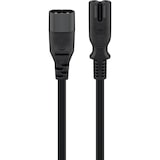 thumbnail of Goobay 97201 Verlängerungskabel C7/C8, 2 m, Schwarz, Schwarz - Gerätestecker C8 > Gerätebuchse C7