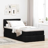 thumbnail of vidaXL Ottoman-Bett mit Matratze Schwarz 100x200 cm Stoff
