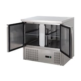 thumbnail of Saladette frigo 2 portes inox table de travail