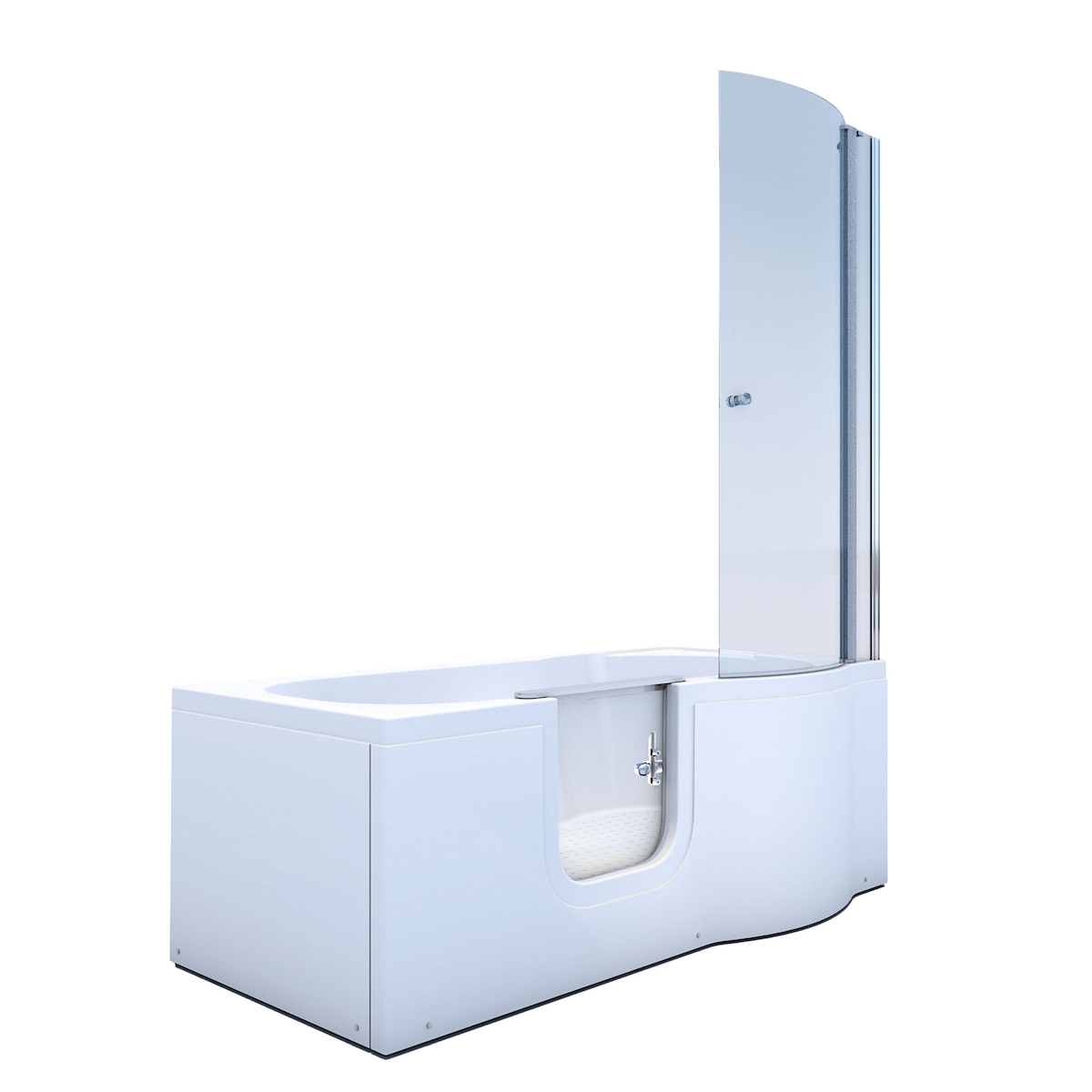 AcquaVapore Seniorendusche und Badewanne mit Tür S12D-L-ALL Dusche 170x85cm MIT 2K Scheiben Versiegelung