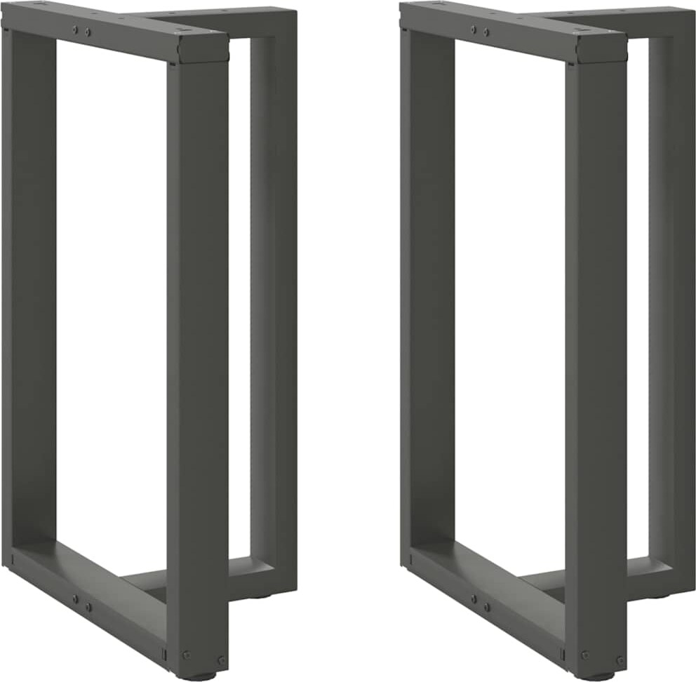 Helloshop26 - Set aus 2 schwarzen T-förmigen Bartischbeinen 60 x 35 x 90 cm mit verstellbaren Nivellierfüßen modernes Design aus 02_0057347