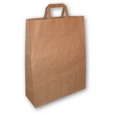 thumbnail of Nette 50 Papiertragetaschen braun 32+12x40cm