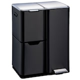 thumbnail of Kitchen Move Cestino a pedale raccolta differenziata HAJA nero 60L Acciaio inossidabile Nero