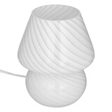 thumbnail of Lampe champignon en Verre Blanc D 15 x H 18.5 cm
