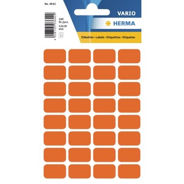 HERMA Vielzwecketikett 3642 12x18mm rot 160 St./Pack.