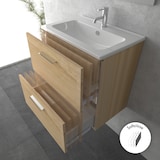thumbnail of Vitra Bad Möbel Set Waschbecken mit Unterschrank | Keramik Waschtisch SoftClose Waschbeckenunterschrank | Vormontierter Badschrank mit LED-Spiegel