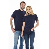 thumbnail of ESD-T-Shirt, rundhals, 150g/m², navyblau/schwarz, XL