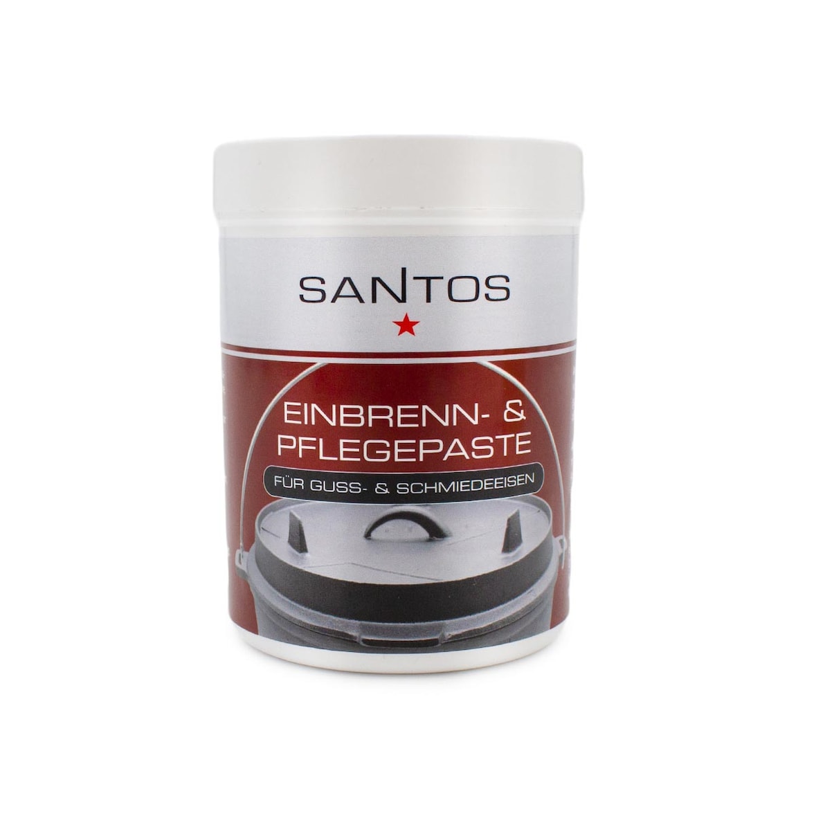 SANTOS BBQ Clean Einbrenn- & Pflegepaste für Guss- und Schmiedeeisen, 250 ml