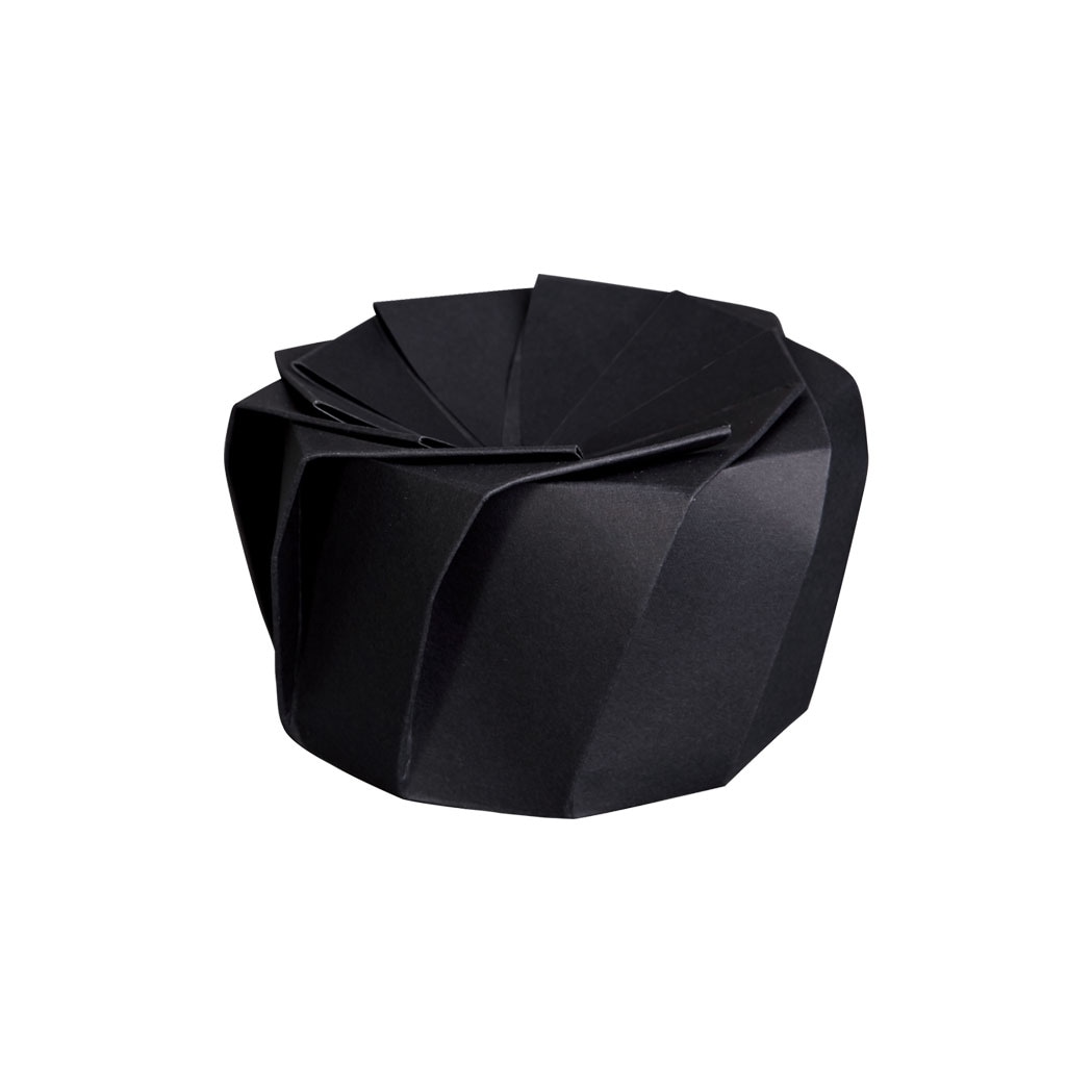 LELU - CA407DN - (Pack de 150 ud) - Recipiente descartável para entrega premium LOTUS - 350 ml -  10,5 x 7 cm (8 cm Ø base) - Preto