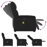 thumbnail of vidaXL Massagesessel mit Aufstehhilfe Schwarz Mikrofasergewebe