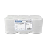 thumbnail of Funny Jumbo Toilettenpapier 12 Rollen, 2-lagig, geprägt, Zellstoff, hochweiß, Ø18cm, Kern 7,6 cm