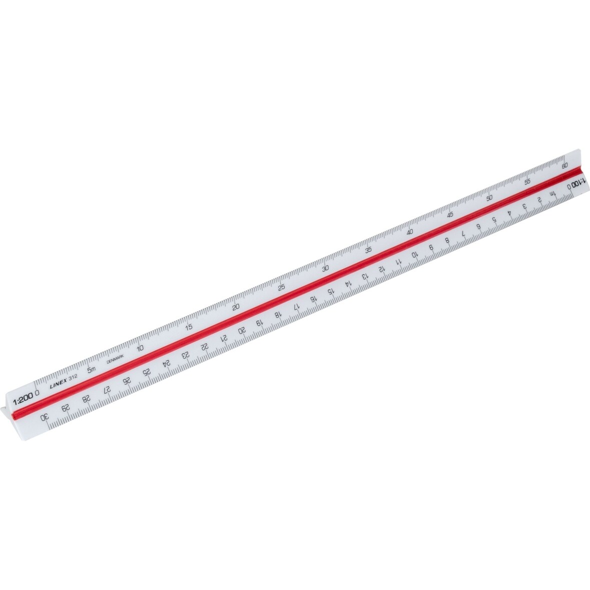 Dreikantmaßstab 312 30cm weiß Packung mit 10 Stück