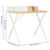 thumbnail of Scrivania Bianca E Naturale 80x50x84 cm