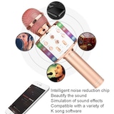 thumbnail of Microphone Sans Fil LED Bluetooth Avec Réduction De Bruit Et Effets Sonores Rose YONIS