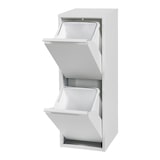 thumbnail of Helloshop26 - Cestino per la raccolta differenziata da parete con 2 scomparti estraibili 93 x 33 x 25 cm bianco 03_0008198