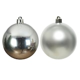 thumbnail of Christbaumkugeln Weihnachtskugeln bruchfest 10cm silber 4er Set
