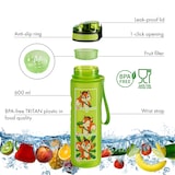 thumbnail of Lyseren Kindertrinkflasche 600 ml Trinkskala auslaufsicher Fruchtfilter Limettengrün