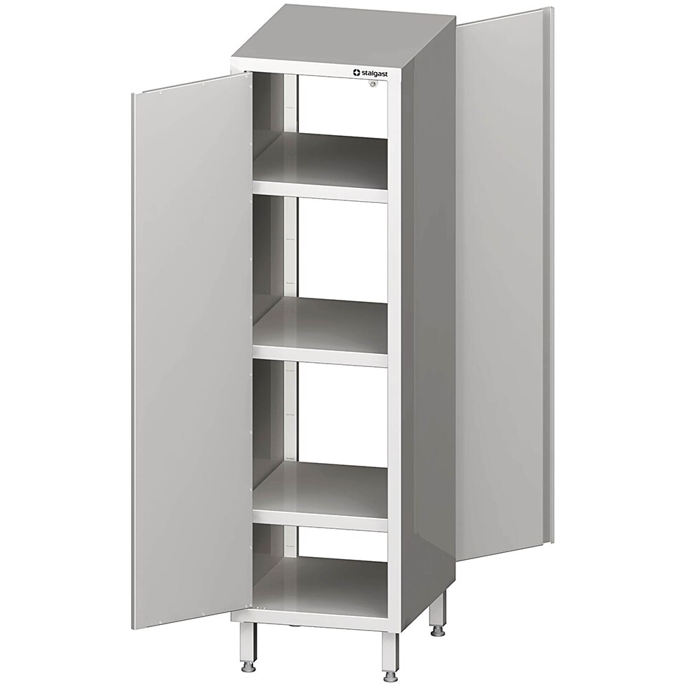 Stalgast Edelstahl Durchreiche-Hochschrank mit Flügeltüren, 500x600x1800 mm, verschweißt