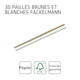 thumbnail of Fackelmann Set 30 cannucce in Carta, Marrone/Bianco