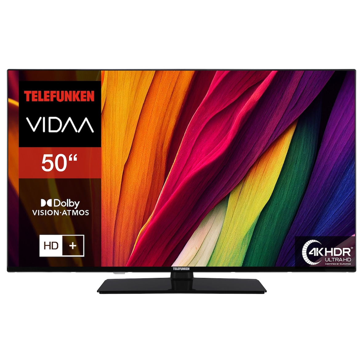 Telefunken XU50VP750M Fernseher 50 Zoll Smart TV VIDAA 4K UHD HDR Dolby Vision HD+ 6 Monate (2026)