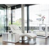 thumbnail of SalesFever Relax ligstoel met nekkussen | hoes kunstleer | frame van roestvrij staal | B 60 x D 170 x H 82 cm | wit