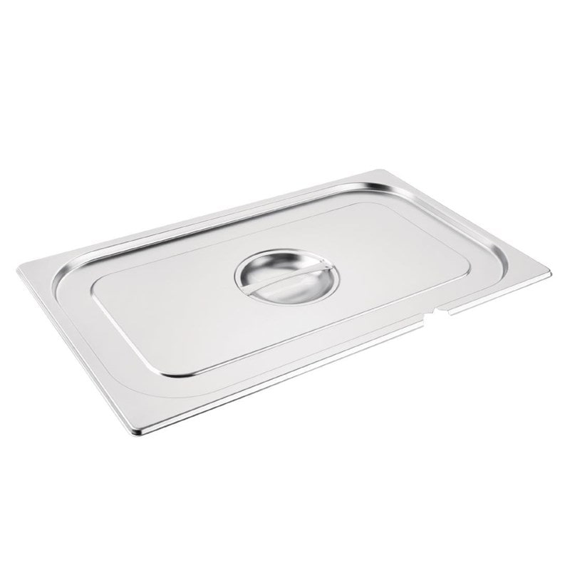 Couvercle inox GN 1/1 avec encoche
