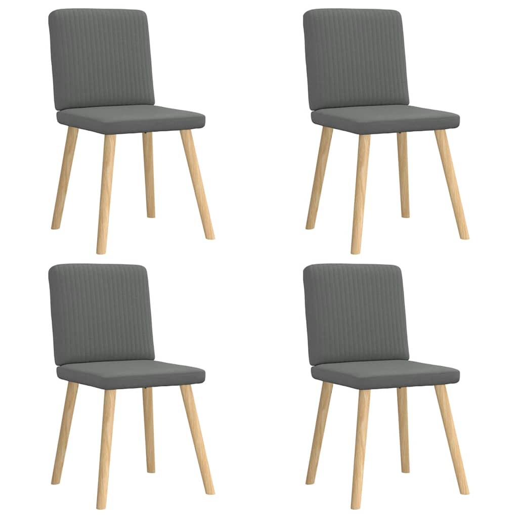 vidaXL Esszimmerstühle 4 Stk. Dunkelgrau Stoff
