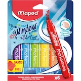 thumbnail of Etui de 6 marqueurs pour vitre Marker'Peps Window, pointe Ø 5 mm, encres assorties