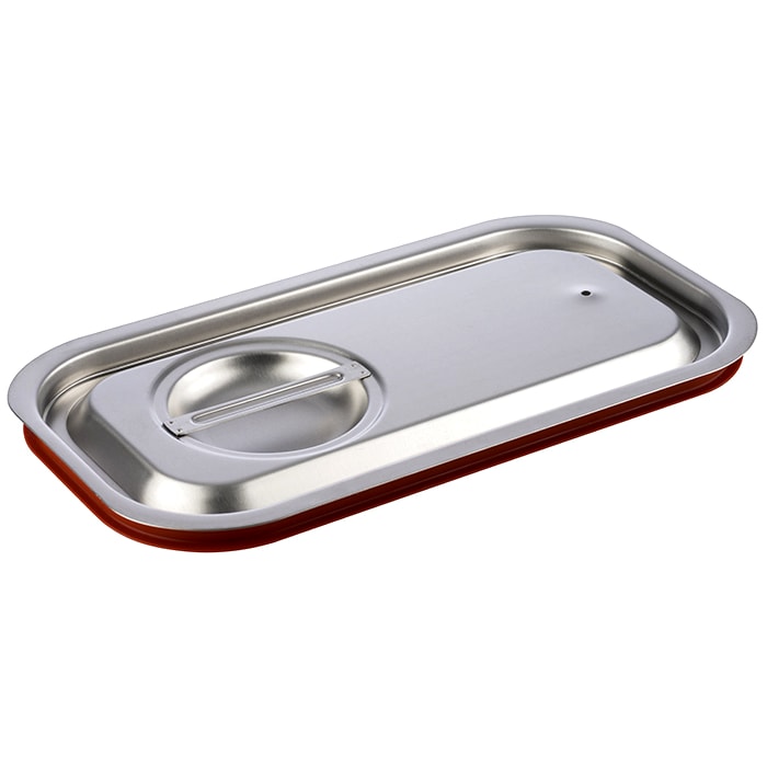 METRO Professional GN-deksel 1/3, roestvrij staal, met handvat en siliconendichting