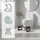 thumbnail of Relaxdays Toilettenhocker, klappbar, Hocker Toilettengang, Erwachsene, Bambus, rutschfest, HxBxT: 18x43x27,5 cm, schwarz