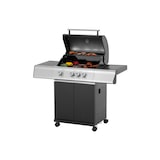 thumbnail of Tarrington House Barbecue a gas con 3+1 bruciatori Paxton, 125 x 53 x 113 cm, con piano laterale e ruote, acciaio verniciato a polvere, nero