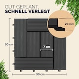 thumbnail of Casaria WPC Fliesen 11x Mosaik Anthrazit
