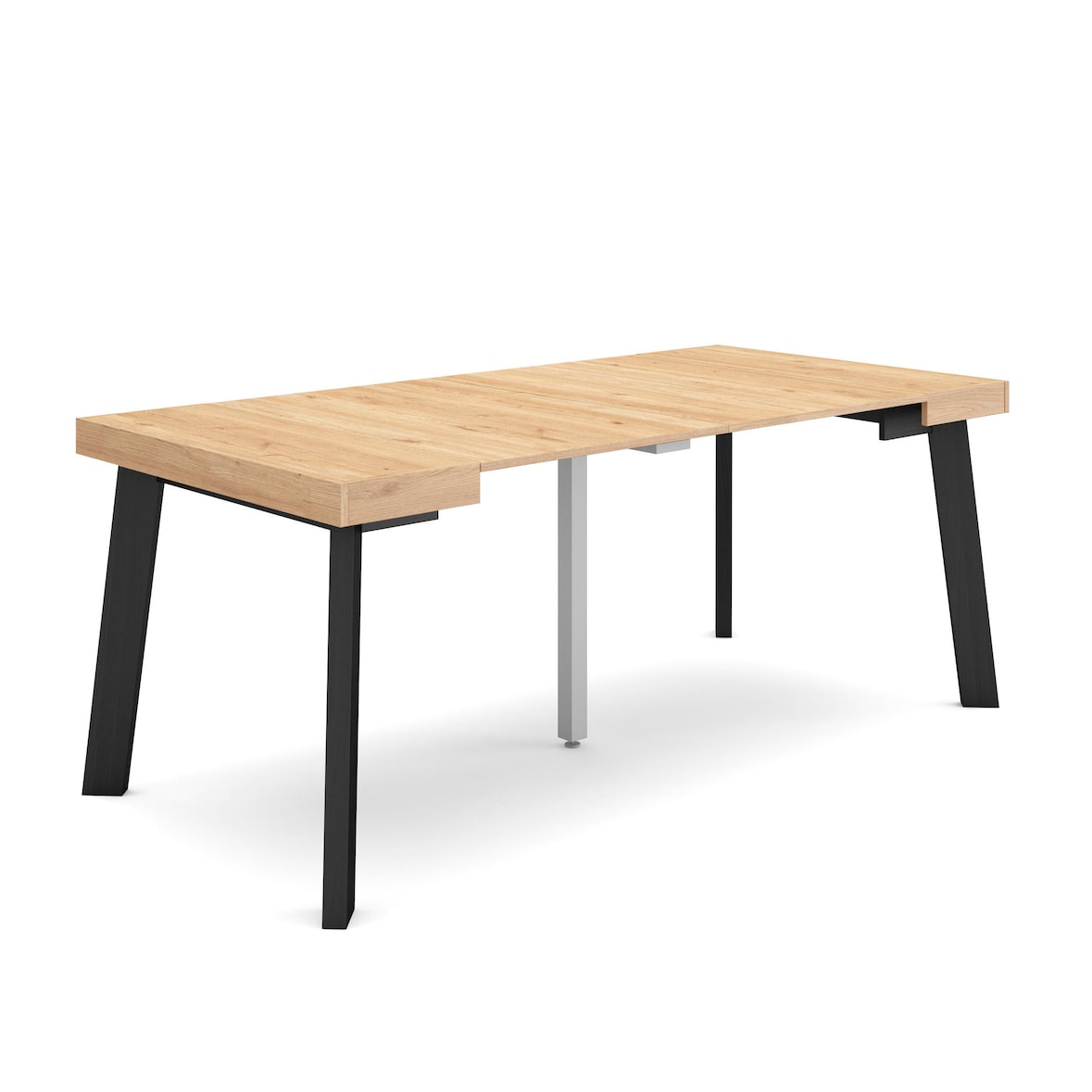 Ausziehbarer Konsolentisch, 180x90x73cm, Für 8 Personen, Holzbeine, Moderner Stil, Eiche _ 258_19
