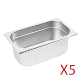 thumbnail of Lot de 5 bacs GN1/4 - 265 x 100 x 162 mm - VOGUE