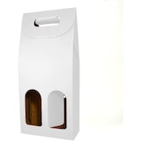 thumbnail of 25x Leere weiße Kartonbox für 2 Weinflaschen 18x9x40cm - Verpackung für Weinflaschen für Weihnachts-, Oster-, Geburtstagsgeschenke, für Weinkeller