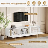thumbnail of TV-Schrank aus MDF in Weiß, 180 x 40 x 48 cm, 3 Klapptüren, geeignet für Fernseher bis ca. 80 Zoll