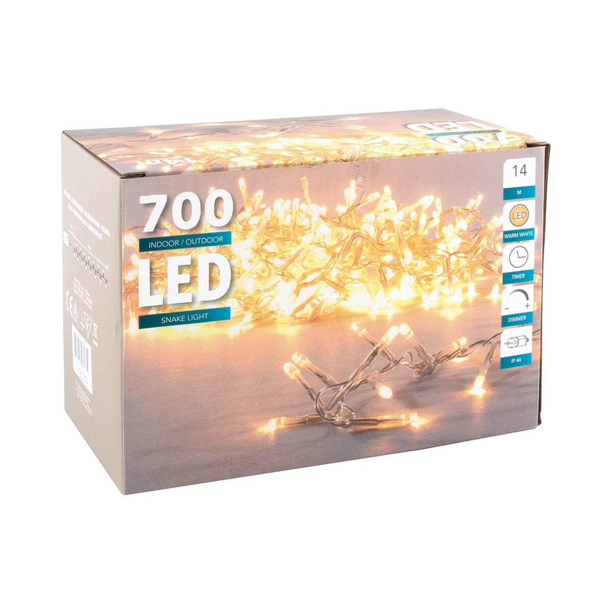 Lichterkette Snake 700LED IP44 Timer 14m transparent  1 Stück