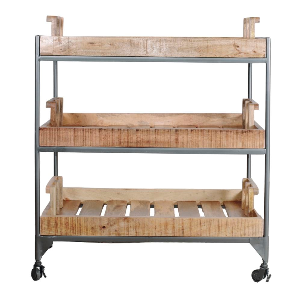 MISTERWILS Carro De Madera Y Metal Altry 90x115x46 115x90x46 Natural