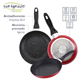 thumbnail of San Ignacio - Batería de cocina Cassel: 6 Ollas con Tapas y Juego de 3 sartenes Red&Marble Ø16/20/24 cm en Acero Inox/Aluminio Prensado
