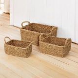 thumbnail of WellHome - 3er Set rechteckige Körbe in Naturfarbe 36x27x15cm