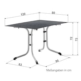 thumbnail of SIEGER 5160-31 Klapptisch Polytec (HPL) 120x80 cm 516031