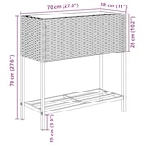 thumbnail of vidaXL Pflanzkübel mit Ablage Braun Poly Rattan