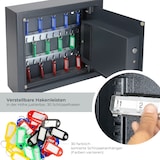 thumbnail of HMF Schlüsseltresor mit Zahlencode, Schlüsselsafe mit Elektronikschloss, 30 Haken, 30 x 28 x 10 cm, Anthrazit