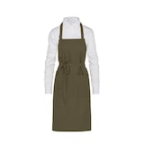 thumbnail of LISBON - Cotton Heavyweight Bib Apron with Pocket: One Size / Olive